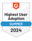 Highest user adoption 2024